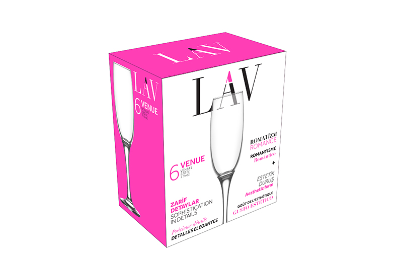 Venue 6 PK 7 1/2 Oz Champagne Glass