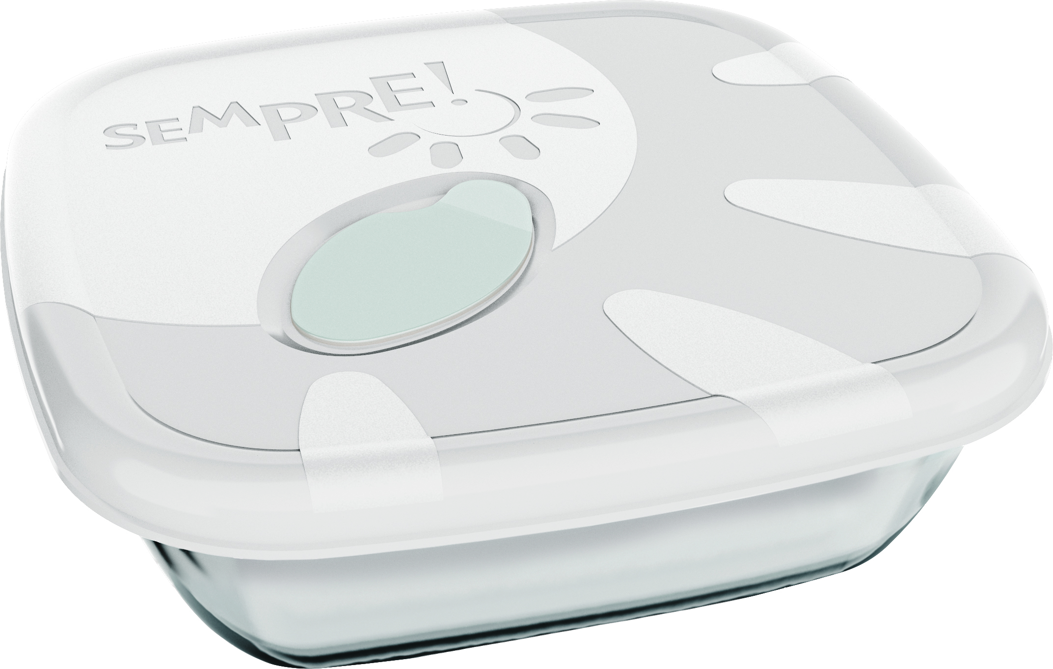 Sempre 0.73L Glass Square Baking Dish With Cover