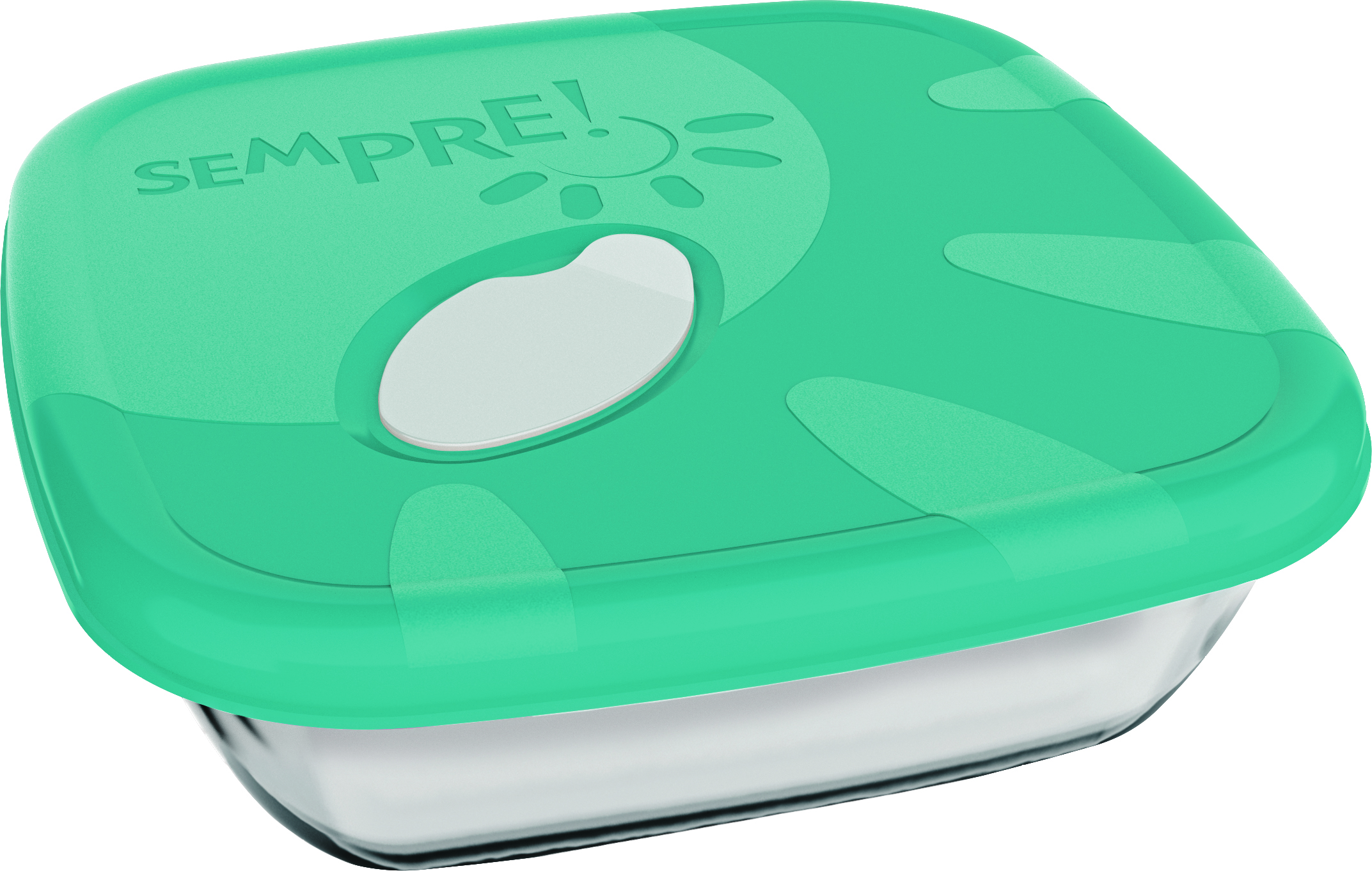 Sempre 0.73L Glass Square Baking Dish With Cover