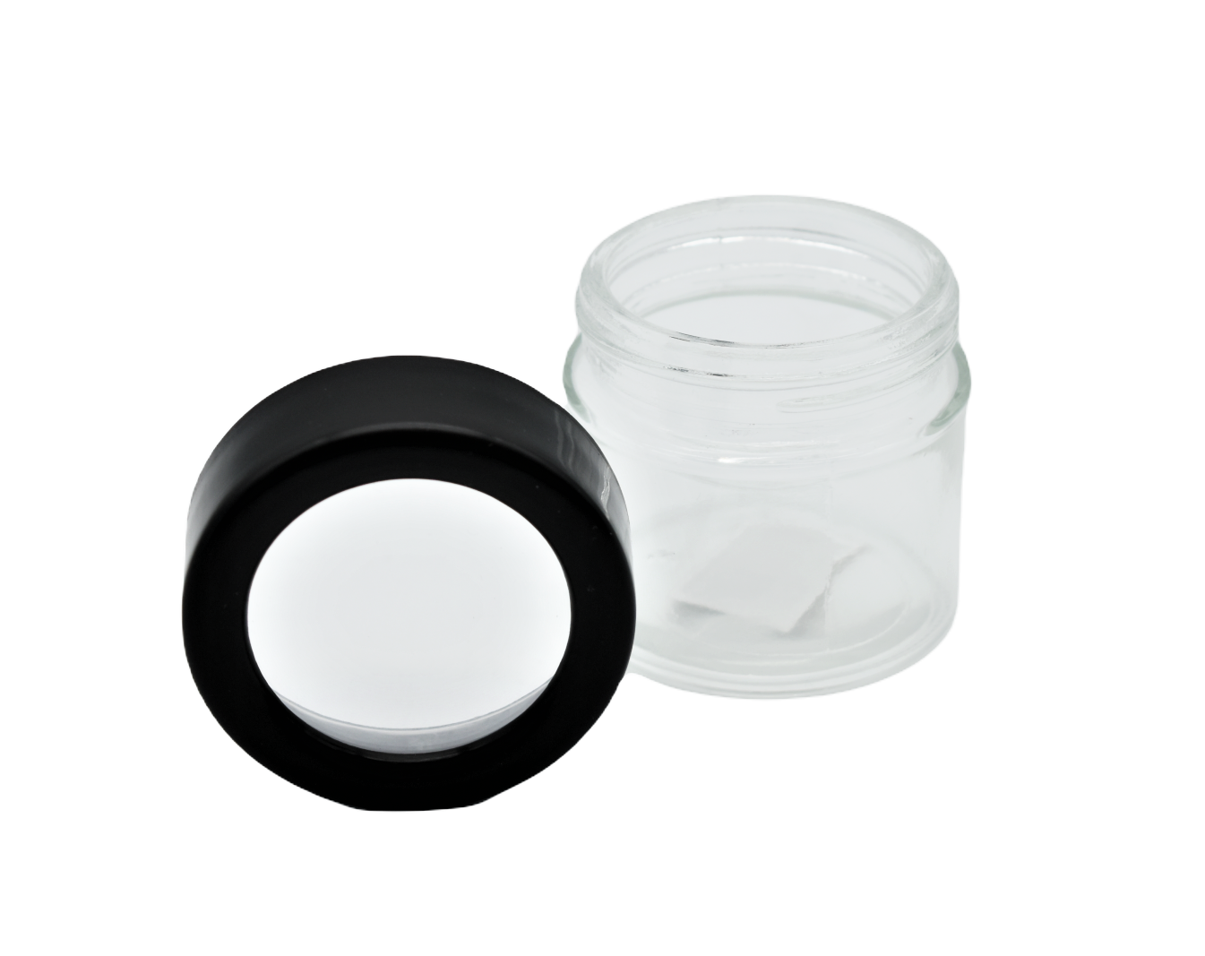 Glass Jar With Black Lid (120 Ml)