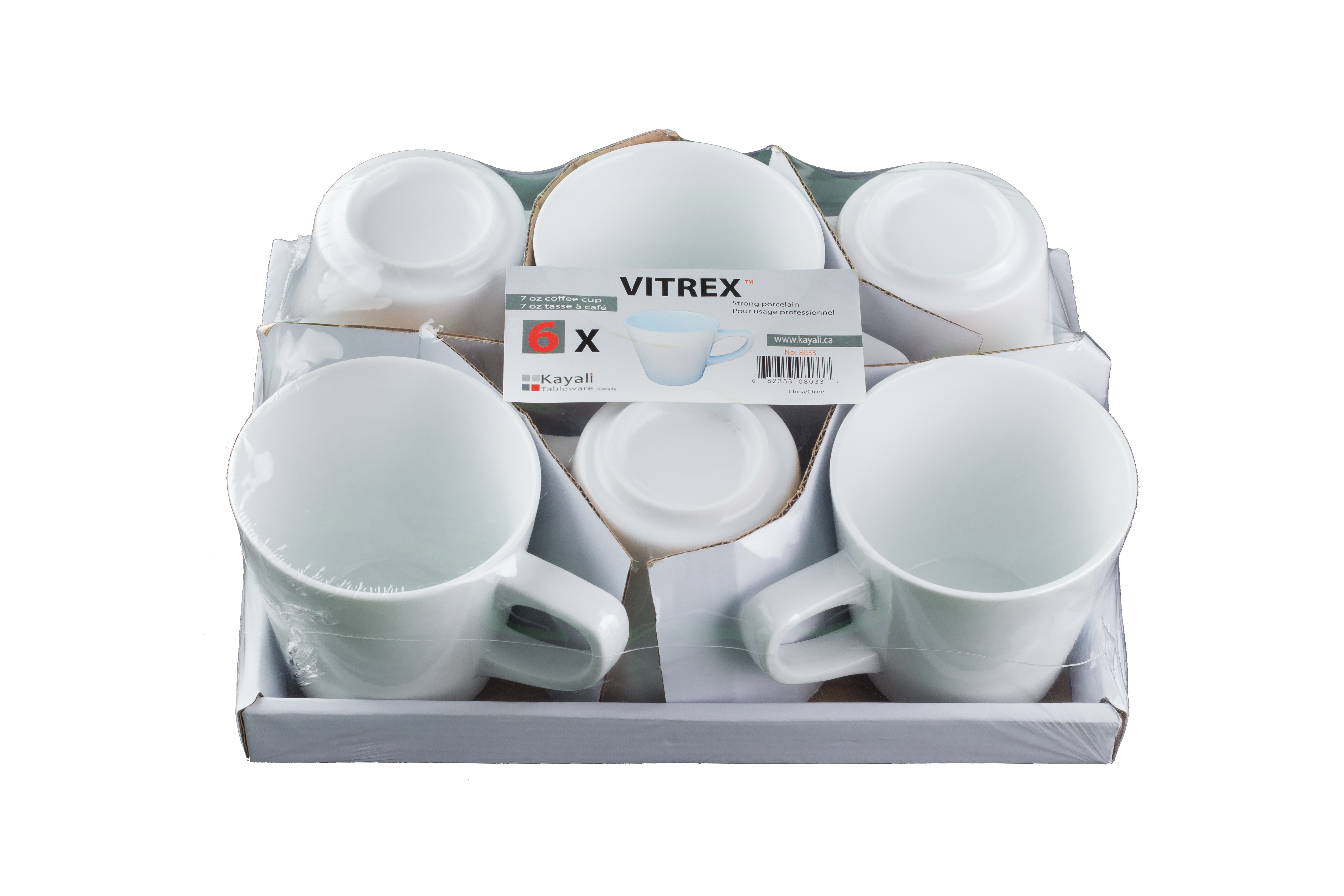 Vitrex 6Pk  7 Oz Coffee Cups