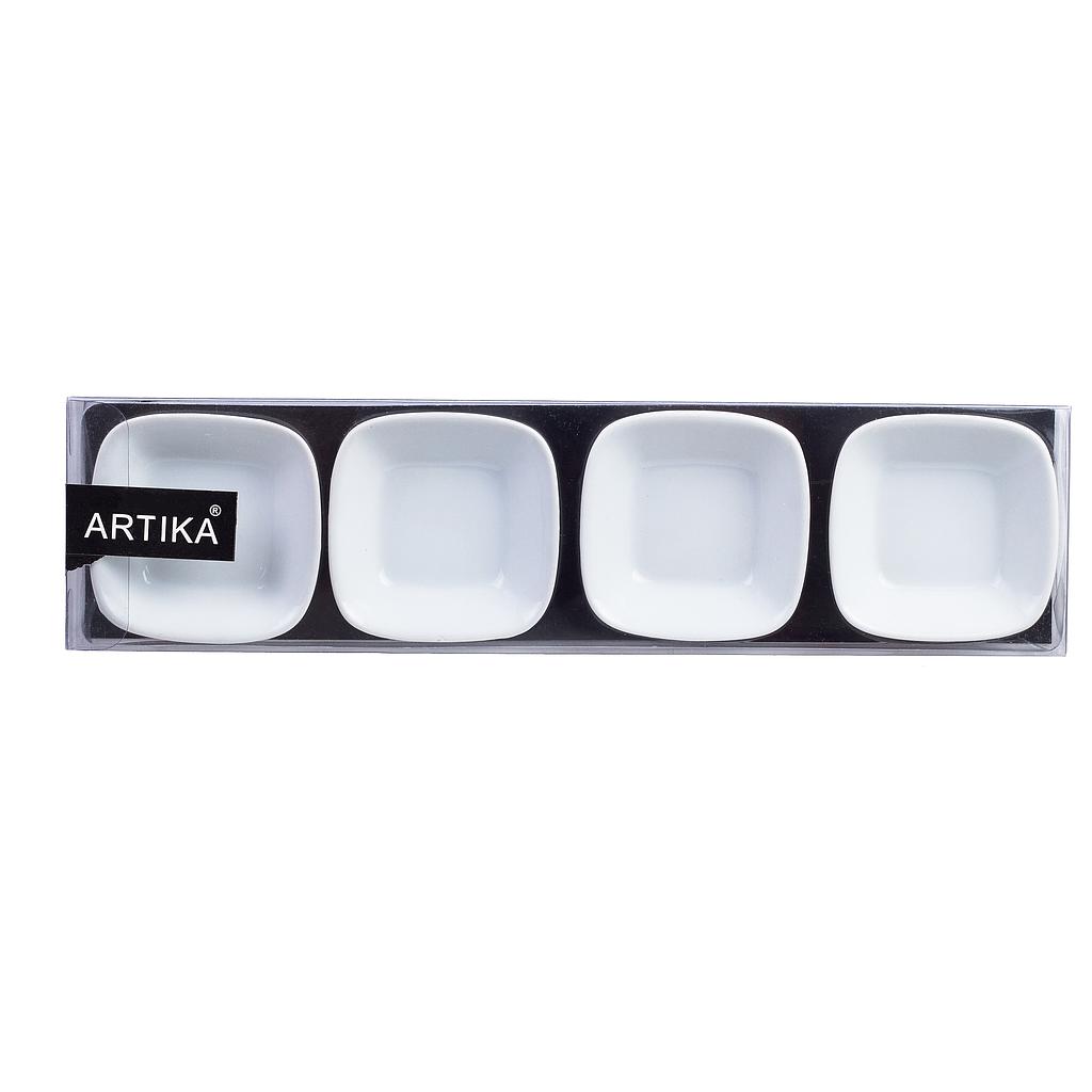 Artika Ensemble De 4 Mini Assiette Carré (36)