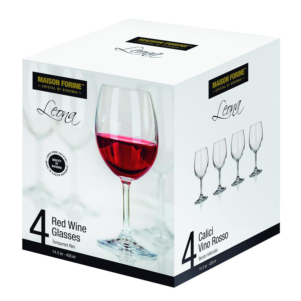 Leona Crystalline 430 Ml Wine Glass 4 Pk
