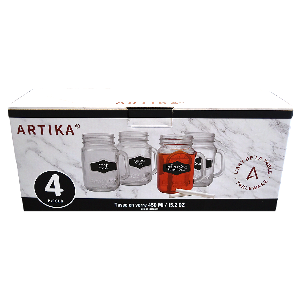 4Pk 15.2 Oz Mug+Chalk