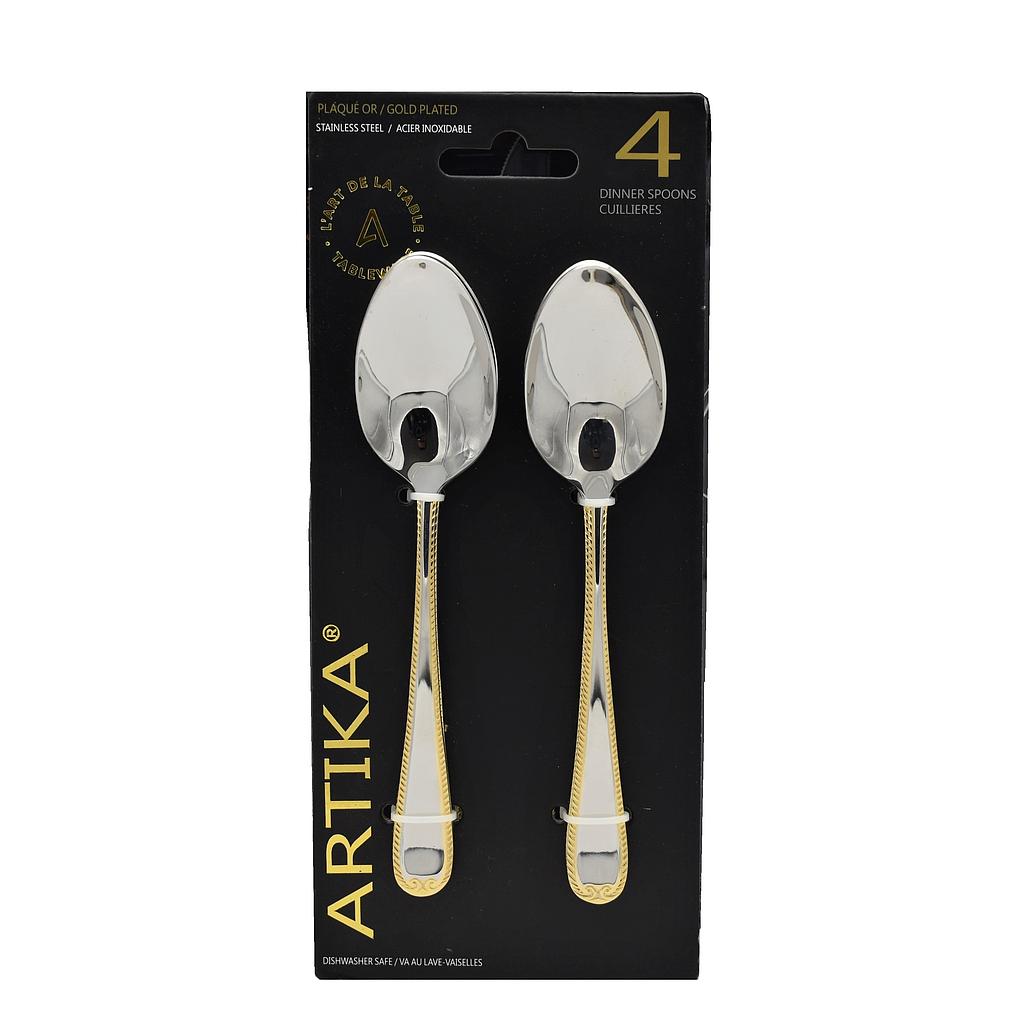 Artika 4 Pk Dinner Spoon / Gold