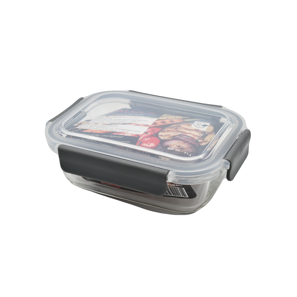 Sealock 630 Ml Rect. Glass Container/ Airtight Lid