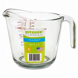 K C  1L Glass Measuring Cup (32 Oz)
