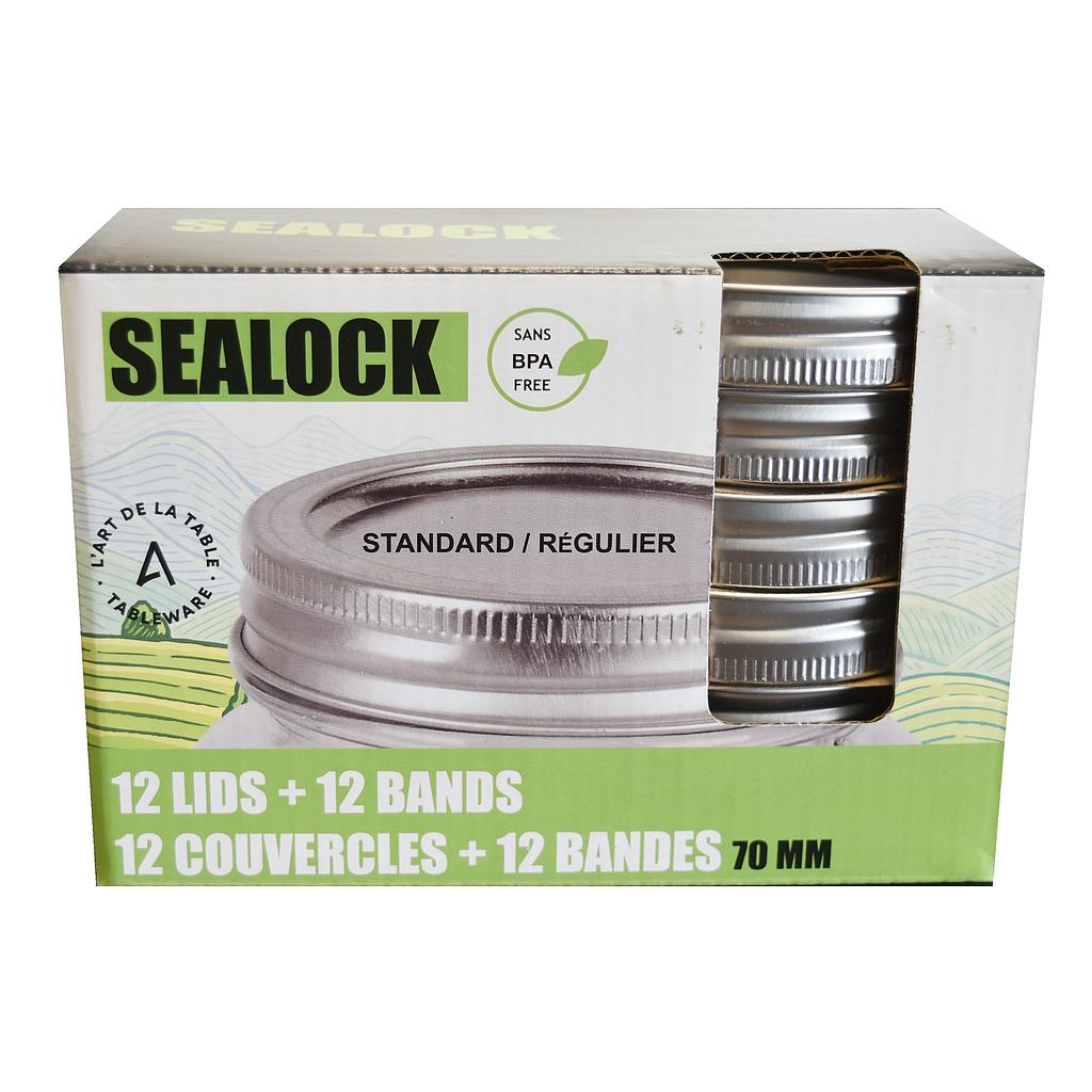 12 Sets Snap Lids (Caps &amp; Rings)