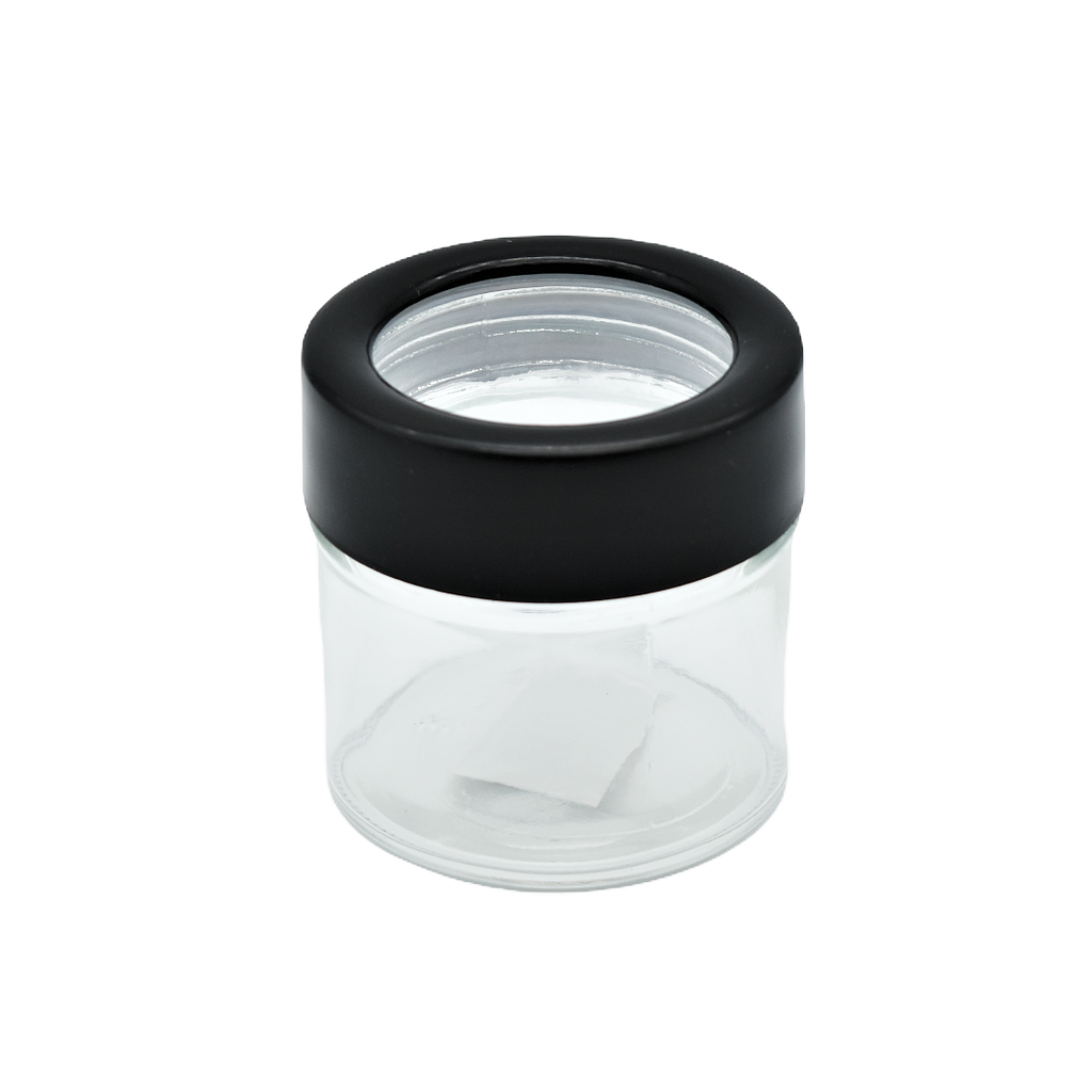 Glass Jar With Black Lid (120 Ml)