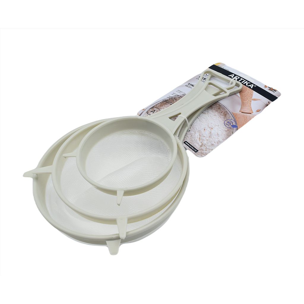 Artika 3 Pcs Plastic Mesh Strainer