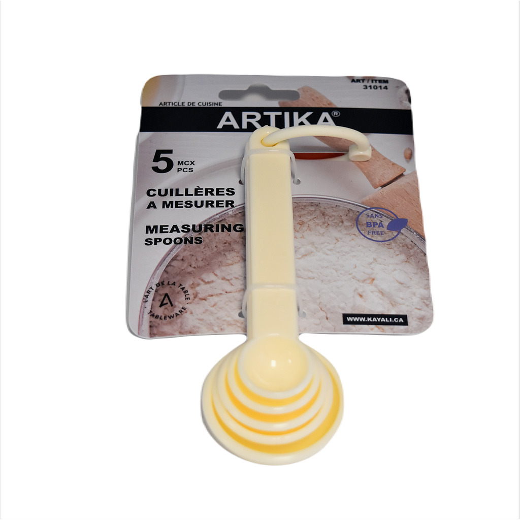 Artika 5 Pcs Plastic Measuring Spoon Set