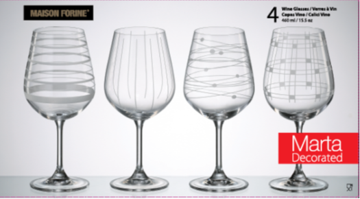 4 Pk Marta Wine Glass 460 Ml