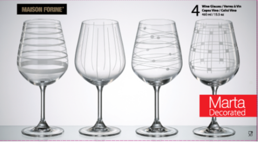 Ensemble De 4 Verres À Vin Marta 460 Ml