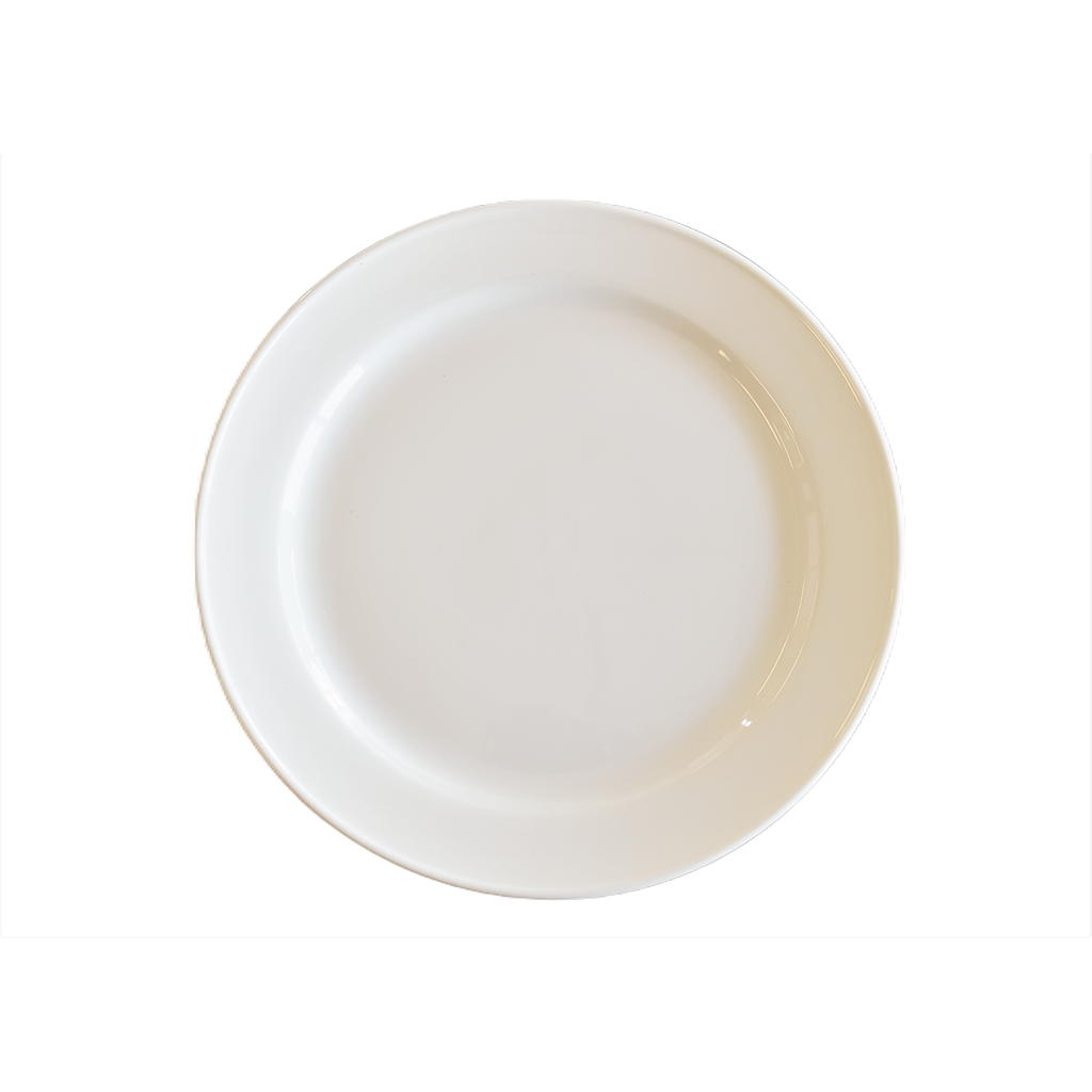 ''Crown'' Round Plate, 27 Cm 10'' 5/8 , White