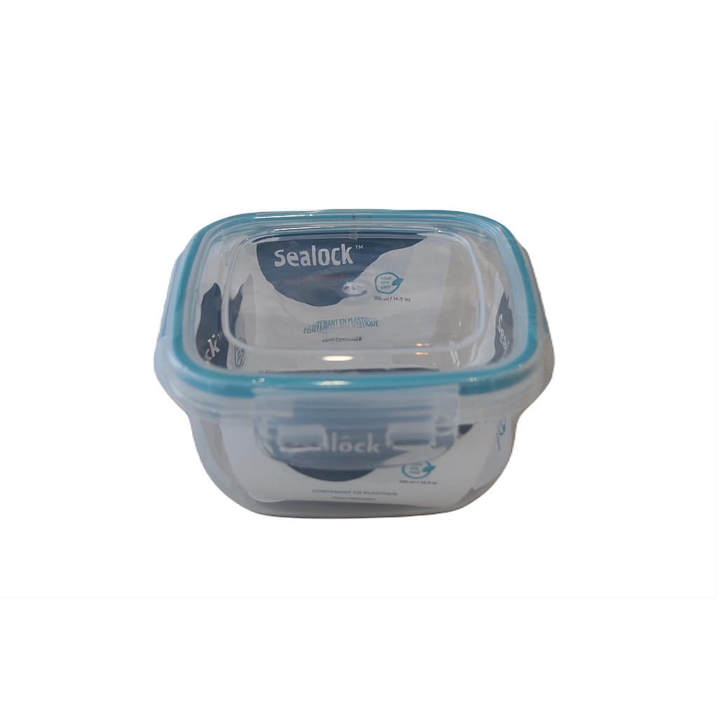 Conteneur De Rangement Carré En Plastique Sealock 500 Ml 