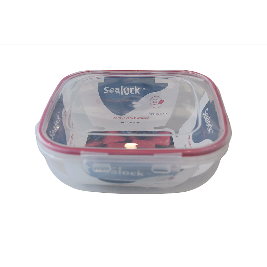 Sealock 1.8 L Square Plastic Storage Container