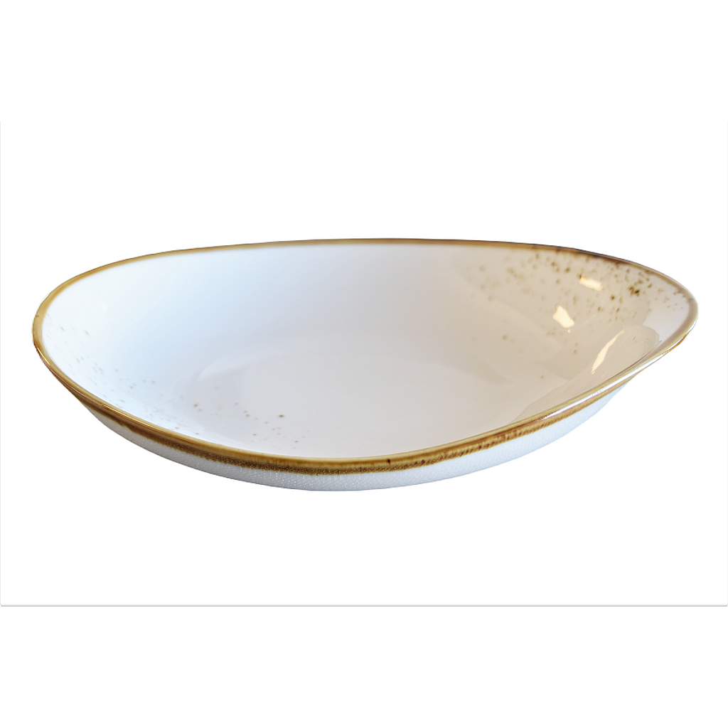 11&quot;X9.5'' Special Oval Plate Dap-White