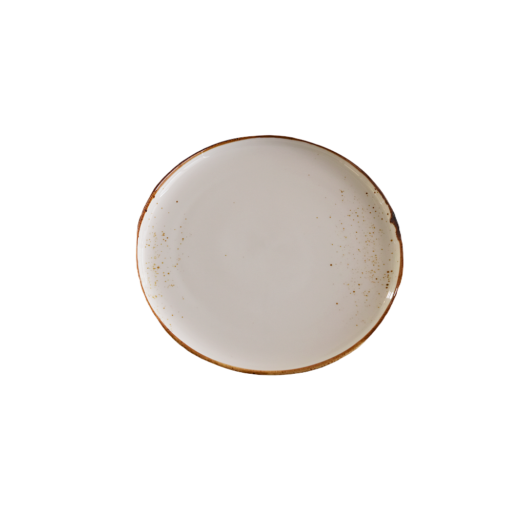 &quot;Terra&quot; Assiette Ronde 9.5'' Dap-Blanc