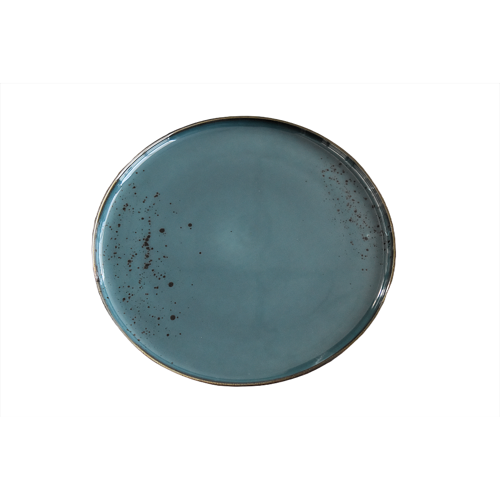 "Terra" 11" Round Plate Dap-New Blue