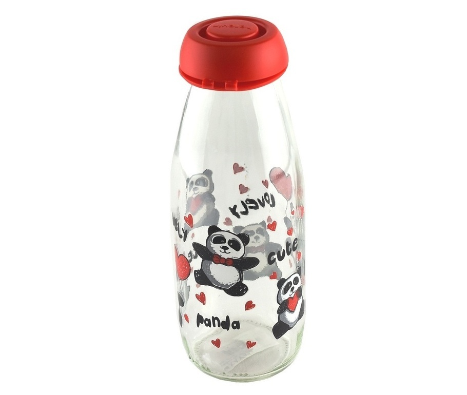 500 Ml Glass Milk Bottle (Panda)