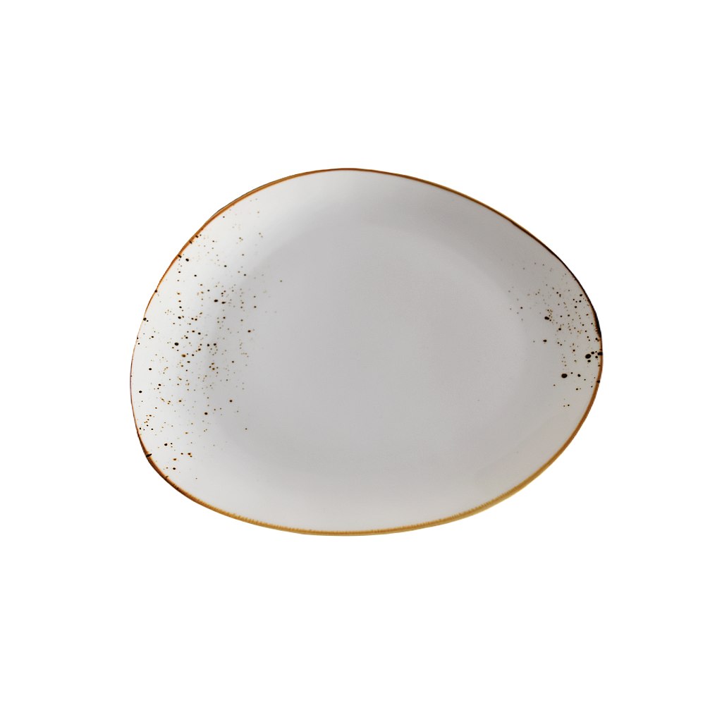 "Terra" 11.25" Triangular Plate Dap-White