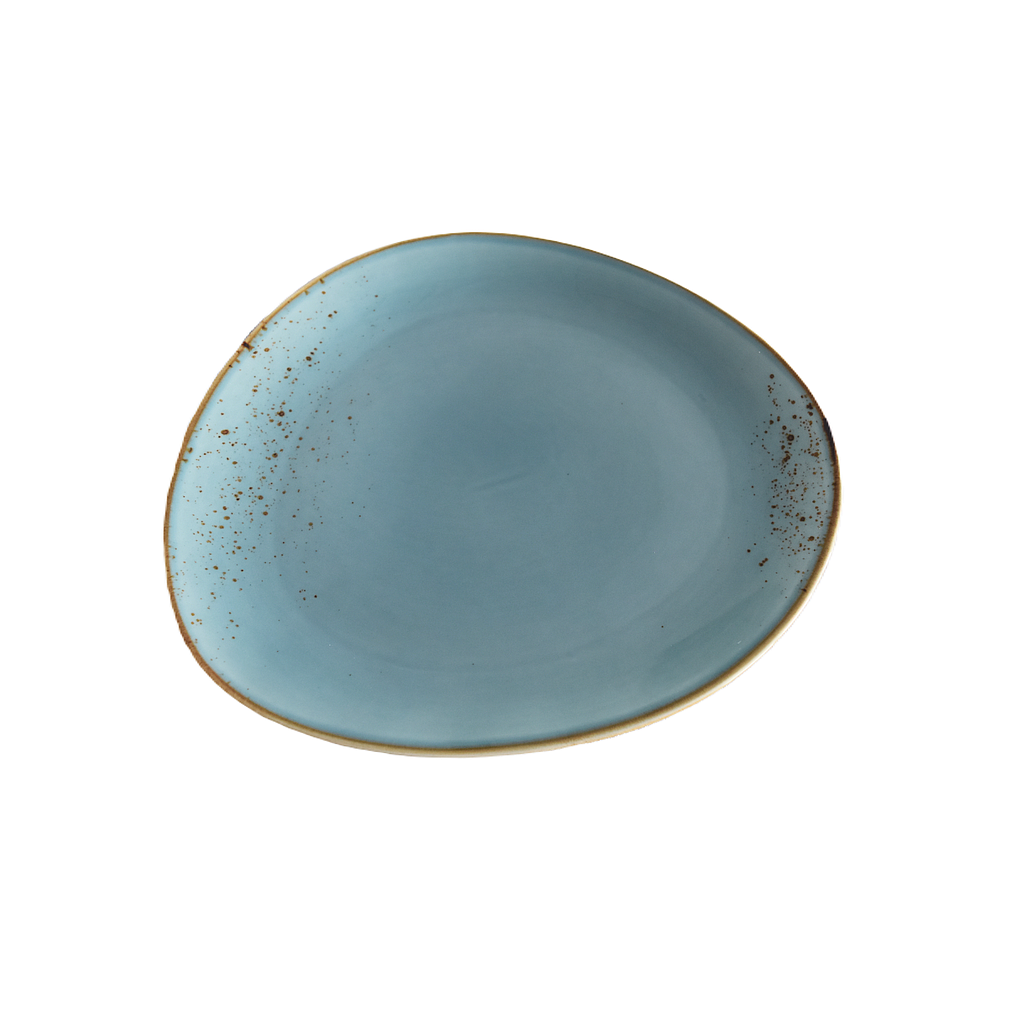 "Terra" 11.25" Triangular Plate Dap-Blue