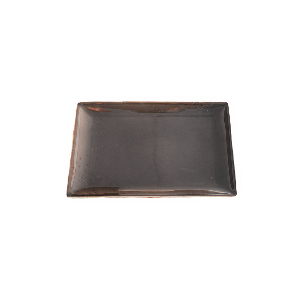 &quot;Terra&quot; 11&quot;X6.75&quot; Rectangular Plate Dap-Brown