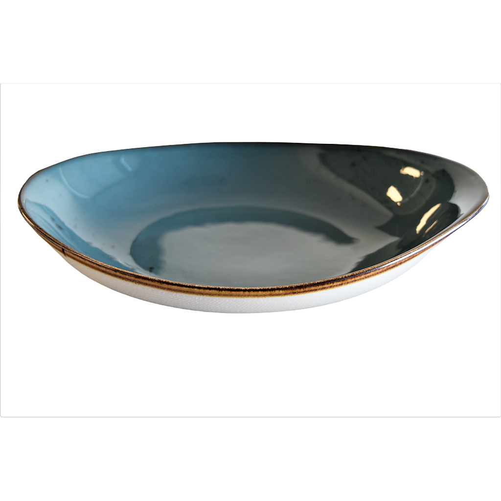 &quot;Terra&quot; 11&quot;X9.5&quot; Oval Bowl New-Blue