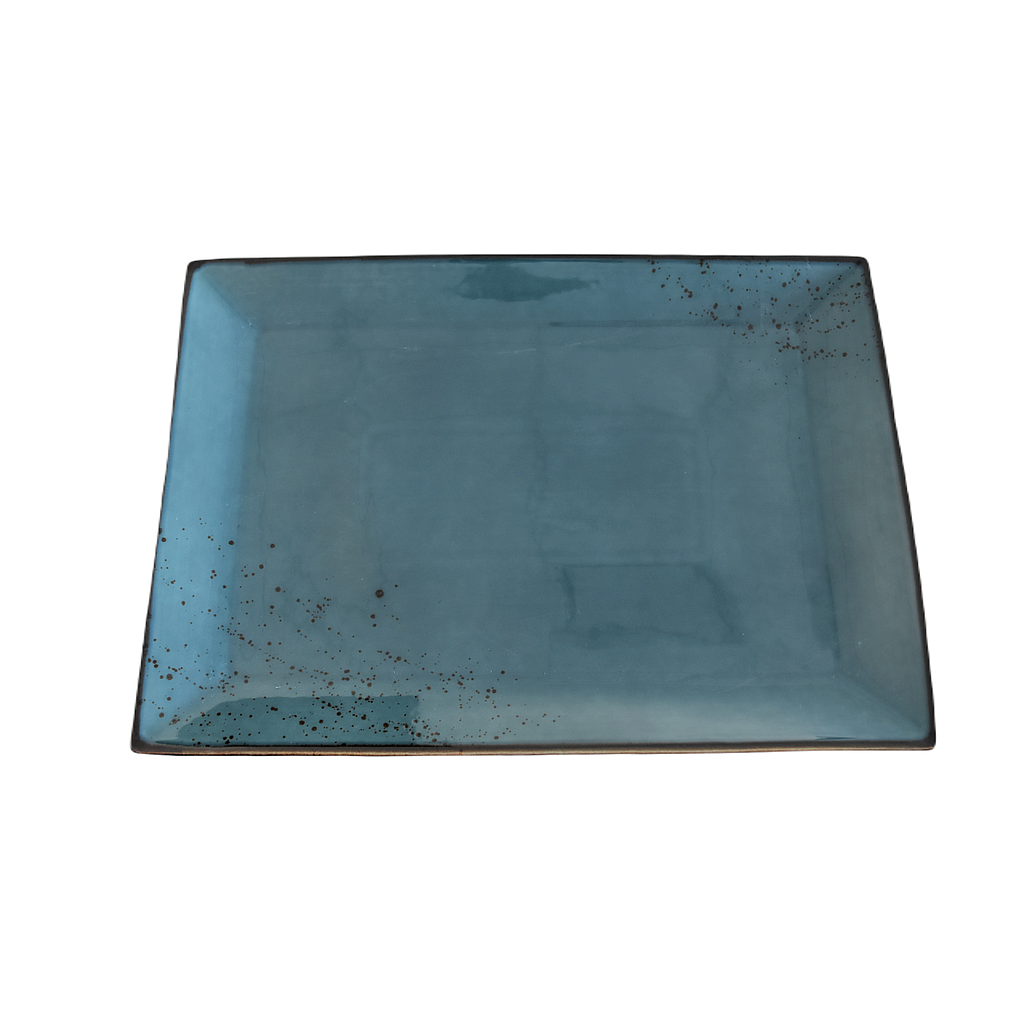 &quot;Terra&quot; 14&quot;X10&quot; Rectangular Plate New-Blue