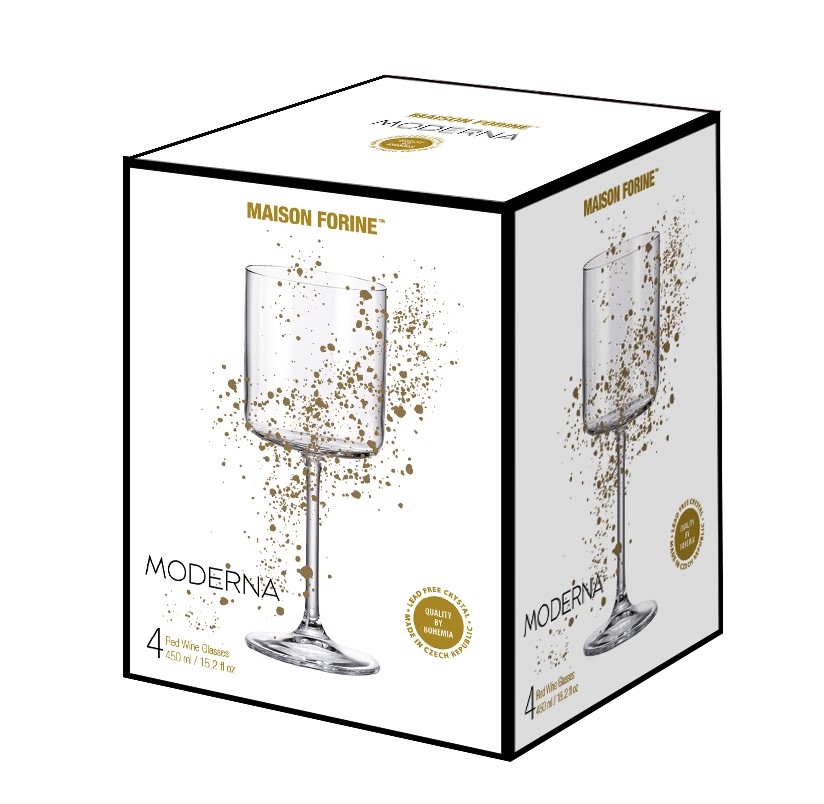 Moderna Crystalline 450 Ml Wine Glass 4 Pk