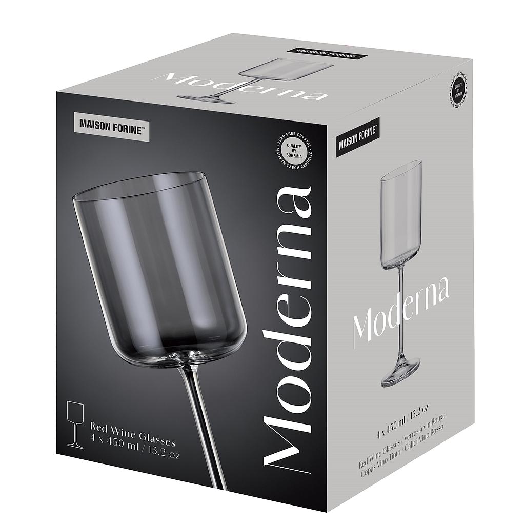 Moderna Crystalline 450 Ml Wine Glass 4 Pk