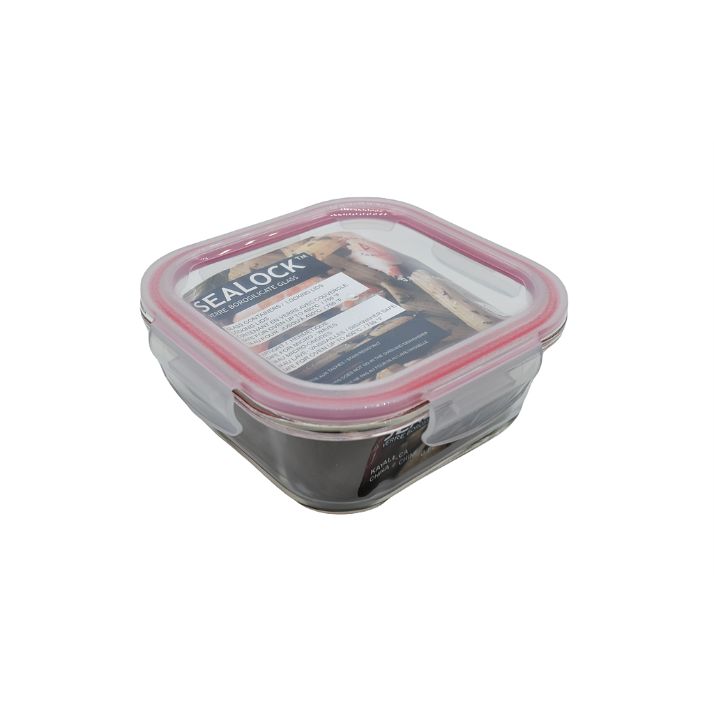 Sealock 320 Ml Borosilicate Square Glass Container