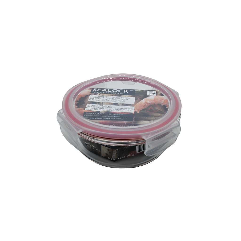 Sealock 400 Ml Borosilicate Round Glass Container