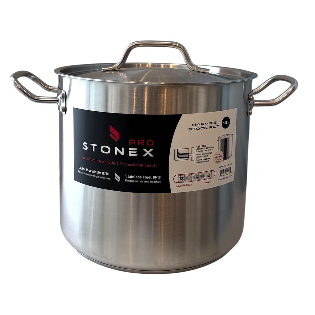 STONEX PRO Stock Pot 12 L - SS 18/10