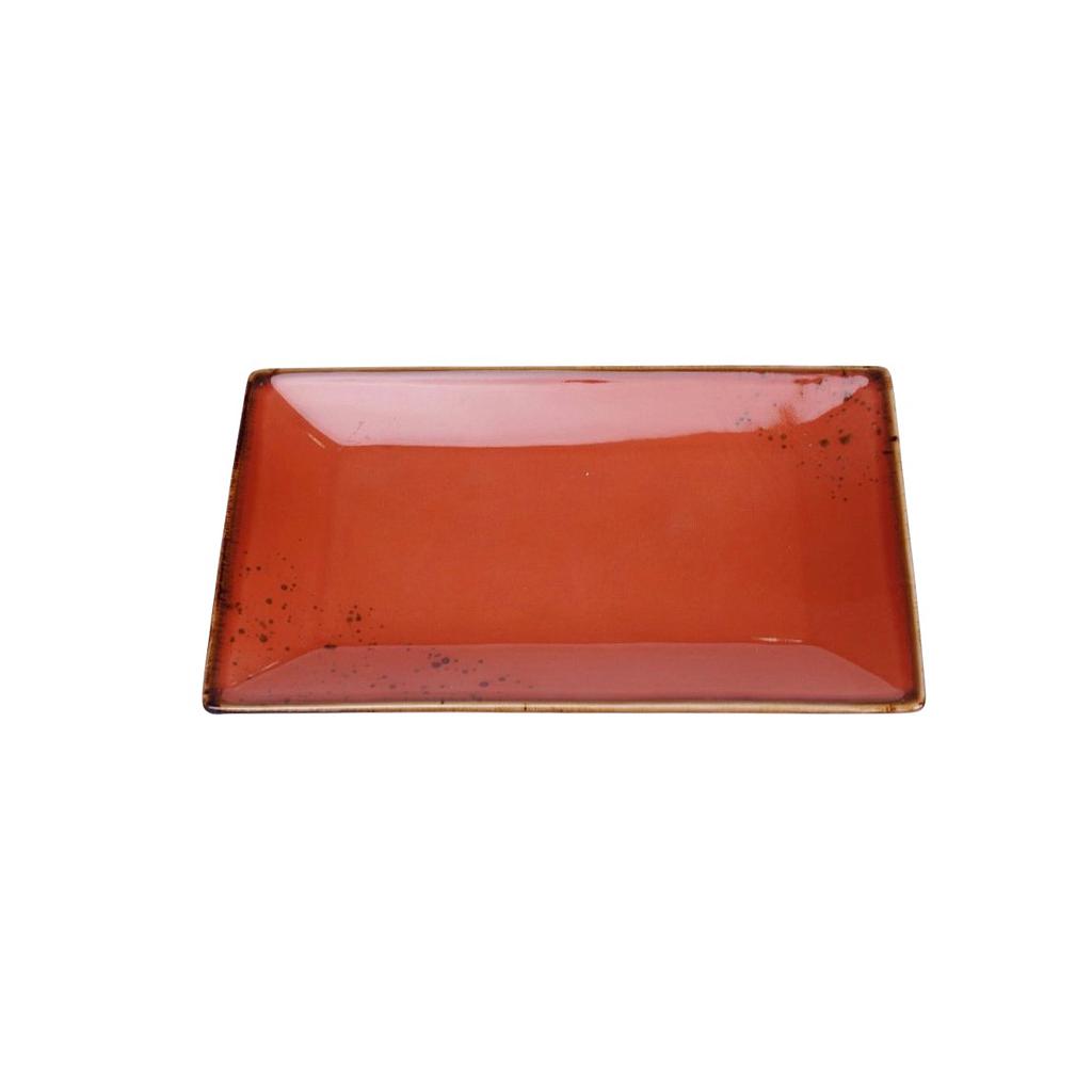 "Terra" 8.5"x5" Rectangular Plate Dap-Terracotta