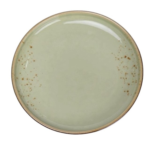 "Terra" 11" Round Plate Dap-Light Green
