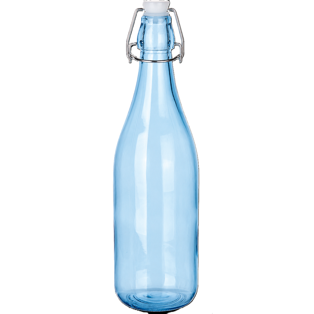Glass Bottle 1 L /Blue