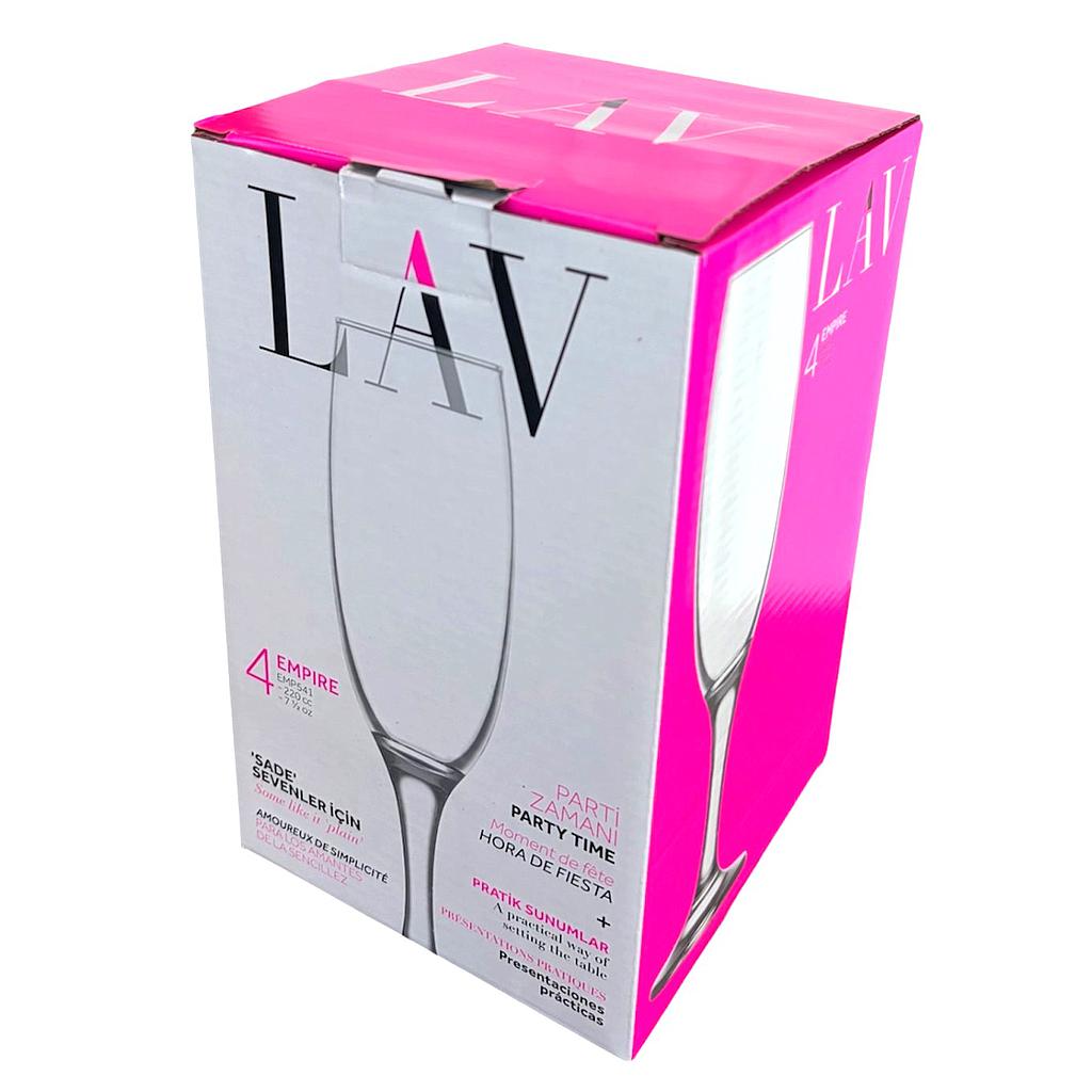 Empire 4Pk 7.5 Oz Champagne Glass