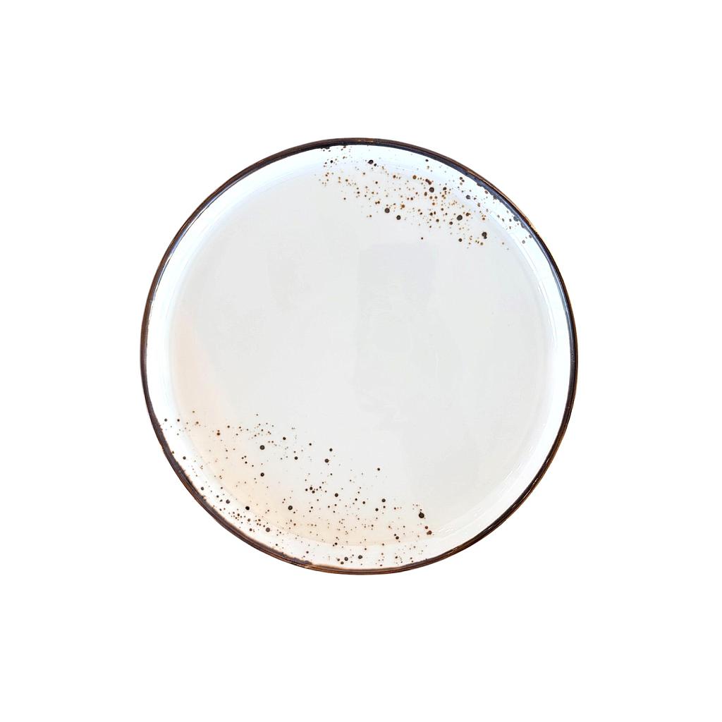 "Terra" 8" Round plate Dap-Charcoal