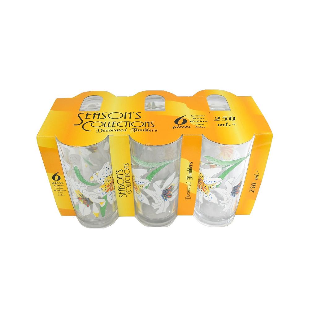 6 Pk 250 Ml Juice Tumbler (Orchid)