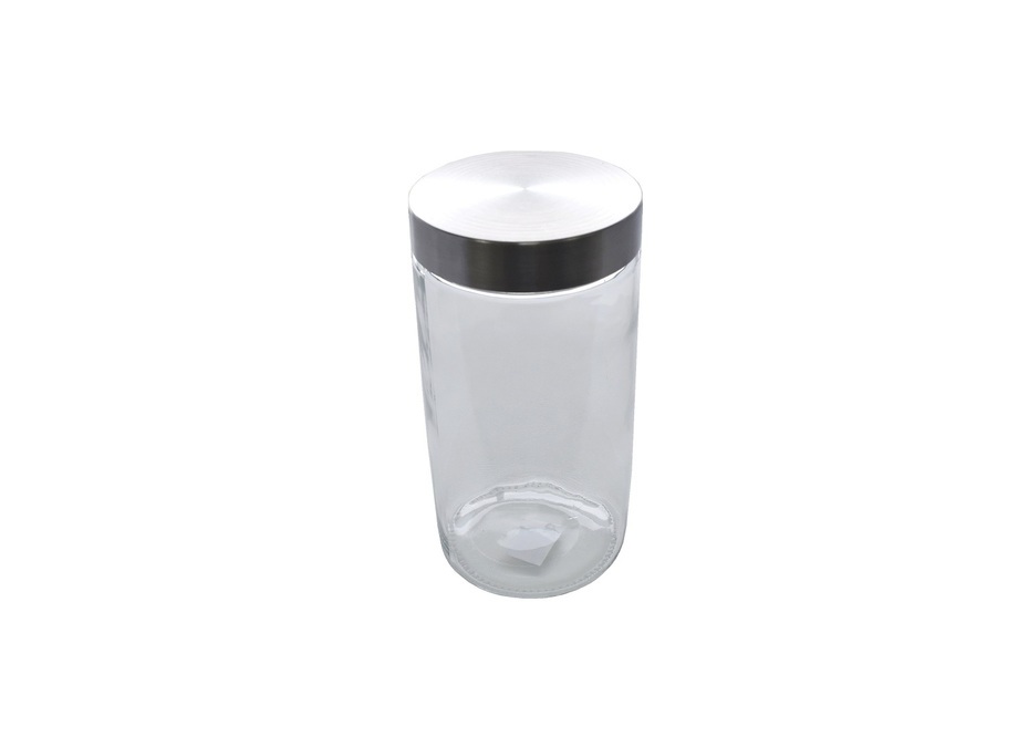 1.7L Glass Jar With Metal Lid