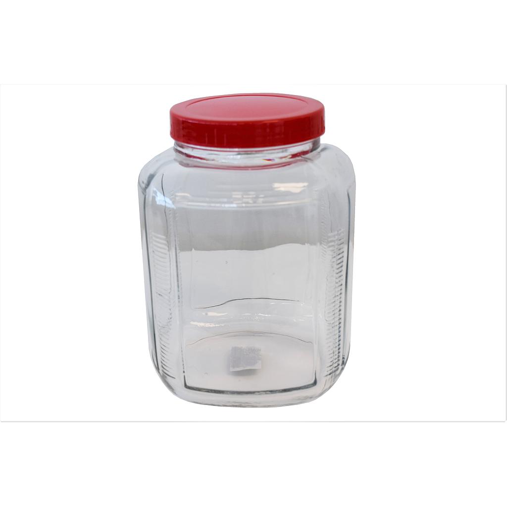 4.6 L Glass Jar With Plastic Lid