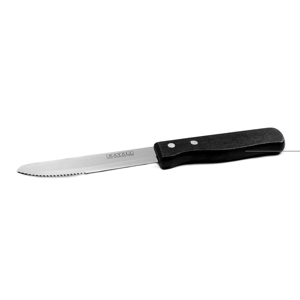 Inox Steak Knife With Black Handle