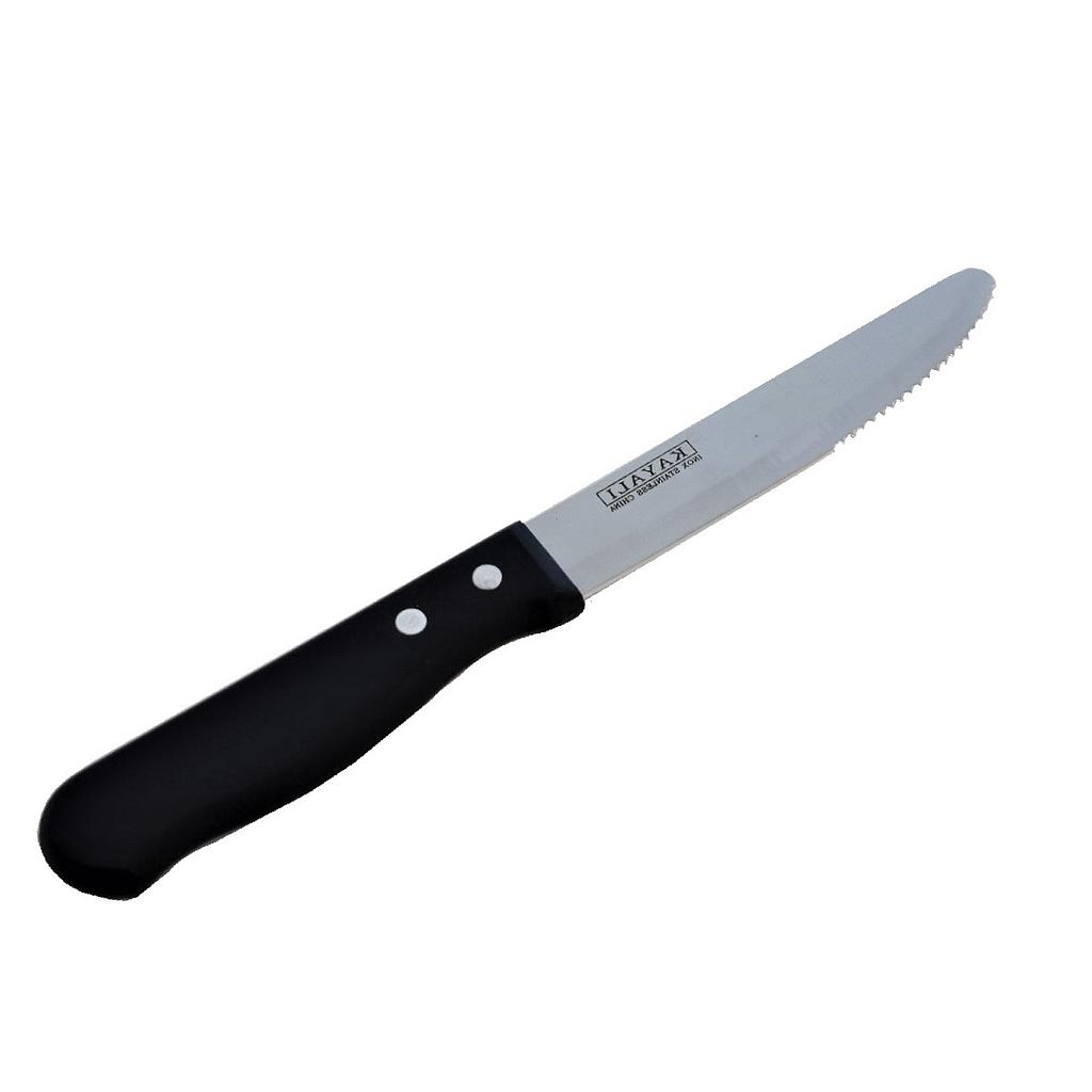Inox Steak Knife With Brown handle