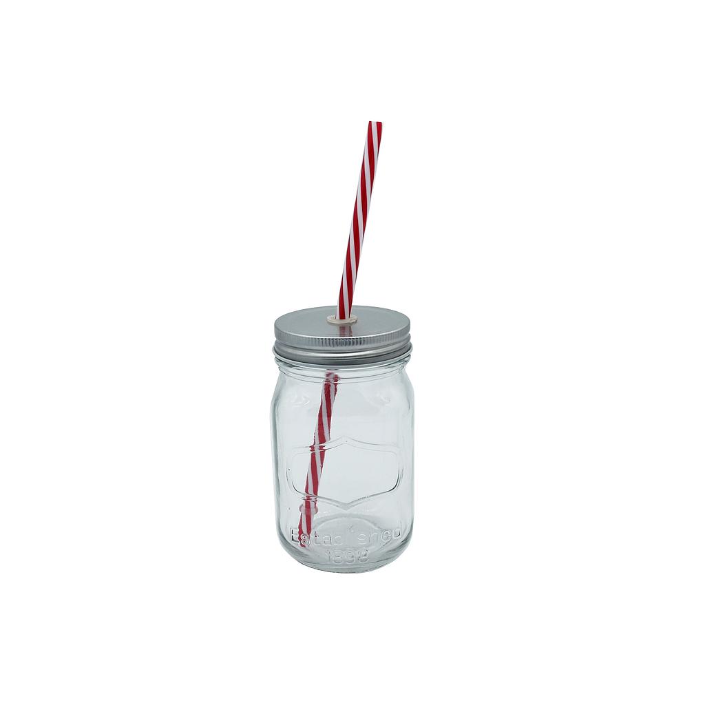  Pot Masson Avec Paille (500 Ml )